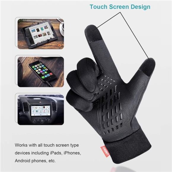Winter Gloves Touchscreen Men Women Warm Windproof Gloves for Running Cycling Ou - Picture 3 of 6